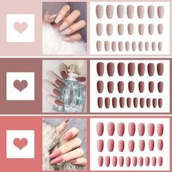 Grape Pp 72-pak Salon Fake Nails Fuld Cover Mat Kiste Negle Akryl Sæt