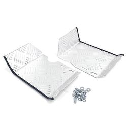 Suzuki LT50 LT 50 -moottoripyörän jalkalaudoille Nilkkatyynyillä ja sivutangoilla varustetut jalkalistatarvikkeet Hopea