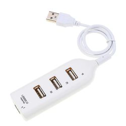 Usb Hub High Speed Universal 4-port Usb 2.0 Hub med kabel Mini Hub Socket Pattern Splitter Kabeladapter til bærbar pc