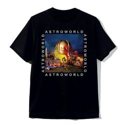 RockShark Astroworld Black Tee Shirt Travis Scott Album Sort L