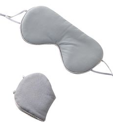 Handuo Kvinder's Blackout Eye Mask åndbar til at lindre træthed, dobbeltsidet grå