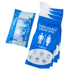 4kpl 750ml kannettava auton wc-virtsapussi kertakäyttöinen virtsapussi ulkoilumatka retkeilyn pissapussit miehille naisille helppokäyttöinen sininen