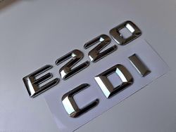 E220 Cdi Silver / Chrome Letter Number Takasaappaan merkki E-luokan Mercedes-tunnus