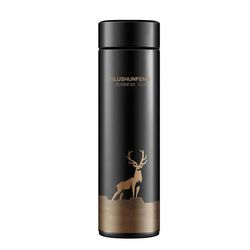 Ruili 500ml led temperatur display termokande rustfrit stål krus vandflaske touch screen intelligent måling dobbelt vakuum kolbe kop gave Sort