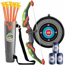 Lasten jousi- ja lelusetit Ulkopelit 10 imukupin nuolella lapsille Pojille ja tytöille 3-12 Vihreä