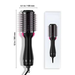 Succebuy Hiusten fööniharja, 4 in 1 ioninen hiustenkuivaaja ja muotoilulaite volumizer 75 mm: n keraamisella pinnoitteella soikea tynnyri ja 3 lämp...