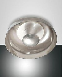 Fabas Luce Lighting Vintage integreret LED Semi Flush Lys Gennemsigtigt Gråt Glas