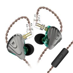 3.5 mm hodetelefonhodesett avtakbar kabel Bluetooth-ørepropper cyan med mikrofon