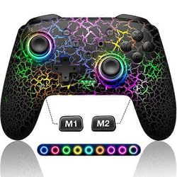 9 RGB-valon langaton ohjain Nintendo Switchille/OLED/Litelle/Androidille/IOS:lle/PC:lle, jossa on ohjelmoitavat näppäimet ja peliohjain Q215
