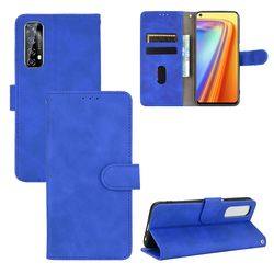Etui til Realme Narzo 20 Pro Cover Premium Læder Med Kortholder Flip Folio Magnetisk Etui Coque - Sort Blå