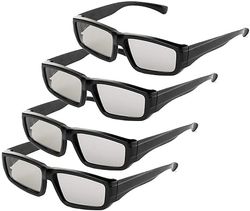 4x 3d Briller Unisex Passiv Polarisert 3d Briller For Lg, Sony, Panasonic, Toshiba, Vizio Og Alle Passive 3d TV-er Ser filmer Sirkulær Polarisert Le