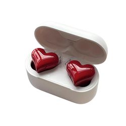 Nye hjertepropper hjerte headset hjerteformede headset søde piger trådløse hjerteformede headset rød