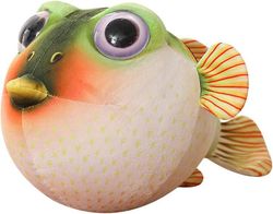 Yozhiqu Puffer Fish plysj leketøy, 33cm Animal figurer Leker Soft Stuffed kosete leketøy for barn Gutter Girls Puffer Fish plysj leketøy kaste pute...