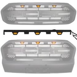 Begleri Universal Raptor Style Amber Light Kit Grill 3 keltainen LED-lamppu sopii vuosille 2019-2021 Ford Ranger jälkimarkkinoiden Raptor-säleikkö ...