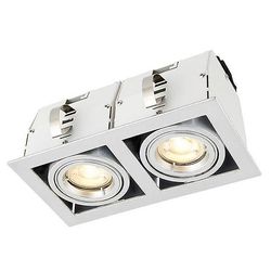 Saxby Lighting (Poole) Garrix LED Twin Vip Vipbar Forsænket Lys Satin Sølv
