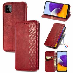 Gangxun Sag til Samsung Galaxy A22 5g Flip Cover Tegnebog Flip Cover Tegnebog Magnetisk Beskyttende Handytasche sag Etui - Rød