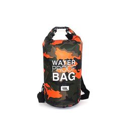Vandtæt badepose Tør sæk camouflage farver drivende rafting taske 15L Orange