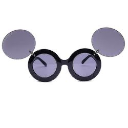 Ny Lady Mouse Round Flip Up Paparazzi Shades Gaga Party Solbriller Briller