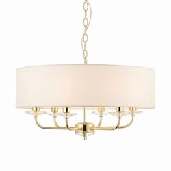 Endon Collection Lighting Nixon 6 Lys Multi Arm Loft Pendel messing, E14