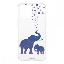 Crazy Kase Sag til iPhone 12 Pro (6,1) Soft Blue Elephant