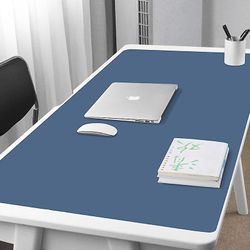 Jying 120x60cm vandtæt Pu Læder skrivebord mat multi-size mouse pad computer mousepad tastatur tabel cover Blå