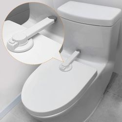 Sztxj WC-turvalukko, kylpyhuoneen lapsiturvallinen wc-istuimen lukko, kääntyvä wc-kannen lukko vauvankestävä, nopea asennusHelppokäyttöiset lasten ...