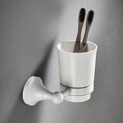 Hvid Badeværelse Hardware Tilbehør Bar Robe Hook Toilet Brush Roll Holder (hvid)