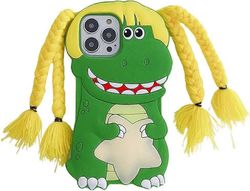 2025 Uusin malli 3D söpö punos dinosaurus pehmeä kotelo iPhone 12 Pro Max/13 Prolle