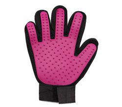 Coosilo Hund Grooming Handske Mitt Pet Hund Cat Massage Groom Stripning Hår Remover Brush rød