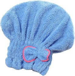 Suren 1 hårtørrer cap, Super soft håndklæde badehætte blå