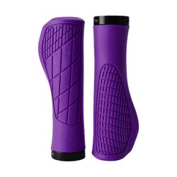 Liukumattomat pyöräilykahvat Maastopyörän ohjaustangon kahvat Korvaavat pyöräilykahvat alumiinilukoilla violetti