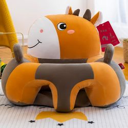 Animal formet Kids Learning Sitting Chair Cover Støtte Sofa Spedbarn plysj sete giraffe