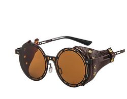 Langytx 2022 Nye kvinders solbriller Round Frame Avantgarde Solbriller Briller Metal Punk Steam Fashion Ins Street Solbriller til mænd PUK3 Normal