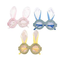 Zhuopai 3PCS Kids Bunny Ear Briller Påskefest Dress Up Tilbehør