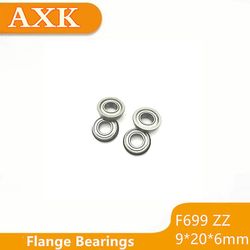 Begrænset 10 stk F699zz (9x20x6 mm) Metal afskærmet (flanget) kugleleje F699z 9*20*23*6*1,5 mm F699 Abec-5