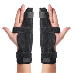 Xpba metakarpaalinen sormilasta käsilasta vaaleanpunainen lastan tuki hihat vakaaja sormenmurtuman tuki hengittävä peukalo kiinteälle sormelle rikk...