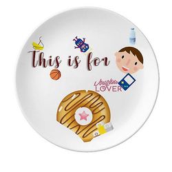 Doughnut Lover Vestlige Dessert Food Søn Dessert Plate Dekorative Porcelæn 8 tommer Dinner Home