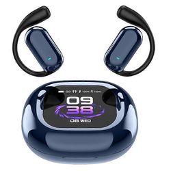 YYK Q16S PRO Open-Ear Bluetooth-kuulokkeet LCD-näytöllä Riippuvat korvat OWS-melunvaimennuskuulokkeet Kuten