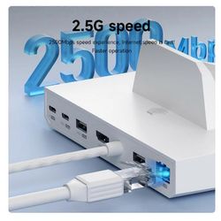ROG Ally/Steam Deck 6 in 1 -telakointiasemalle RJ45 RGB Light Hub (B)