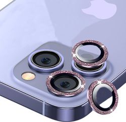 [3-pakning] For Iphone 14 Pro / iPhone 14 Pro Max kameralinsebeskytter, [dyp restaurering] Anti-riper herdet glass kameradeksel skjermbeskytter metall