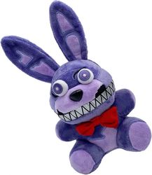 Ssrg Fem netter på Freddy's Nightmare Bonnie plysj leketøy egnet for samling, plysj fylt dukke 7 (lilla bonnie kanin)