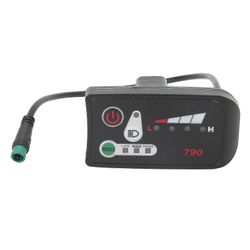 Sähköpyörän LED-tehonäyttöpaneeli Sähköpyörän muokkausnäyttömittari vedenpitävällä 5p-urospistokkeella 22,2 mm: n ohjaustangolle 36V