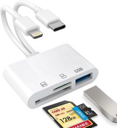 Laadukas upouusi SD-kortinlukija iPhonelle, iPadille, USB C:lle ja Lightning Dual Port SD:lle