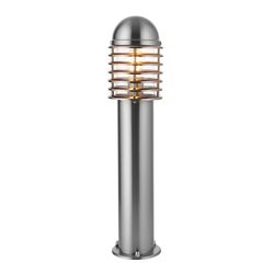 Endon Lighting Louvre Udendørs Pullert let poleret rustfrit stål, Klar polycarbonat IP44, E27