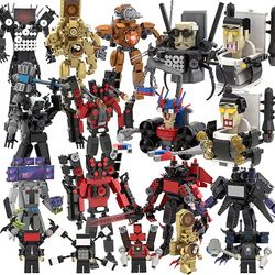 Moc Skibidi Toalett Action Figurer Builing Blocks, skibidi Toilet Man Vs Monitor Man tv Man Assembled Building Block Leker Child's Gifts Bsy2106 St...