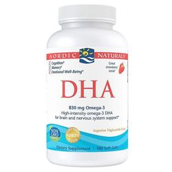 Nordic Naturals DHA 830mg Jordbær Softgels 90