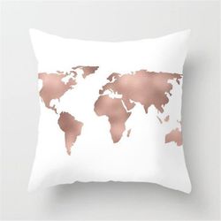 Varychmoo Rose Guld pudebetræk Soveværelse Square Pude cover sofa decors Lyserød M