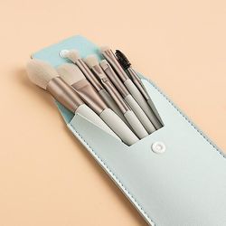 8 stykke børste sæt professionel makeup børste øjenbørste øjenbørste børste børste sæt - Opbevaring taske inkluderet blå 1pcs