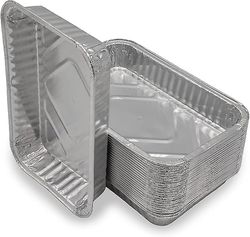 25 stycken aluminiumbrickor, 21 x 14 x 3 cm, 650 ml, droppbrickor i aluminium, grillbrickor