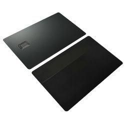 Metallinen käyntikortti messingistä, mattamusta, tyhjä, tee-se-itse-metallinen luottokortti, jossa 4442 sirupaikkaa ja magneettiraita